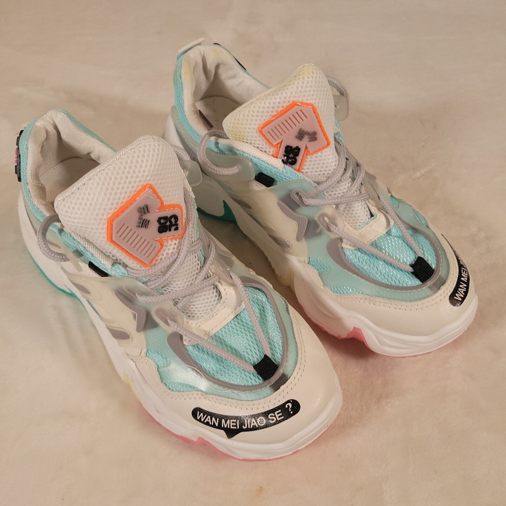 Women Shoes Summer Sneakers Breathable Rainbow Color fashion Women Size 6